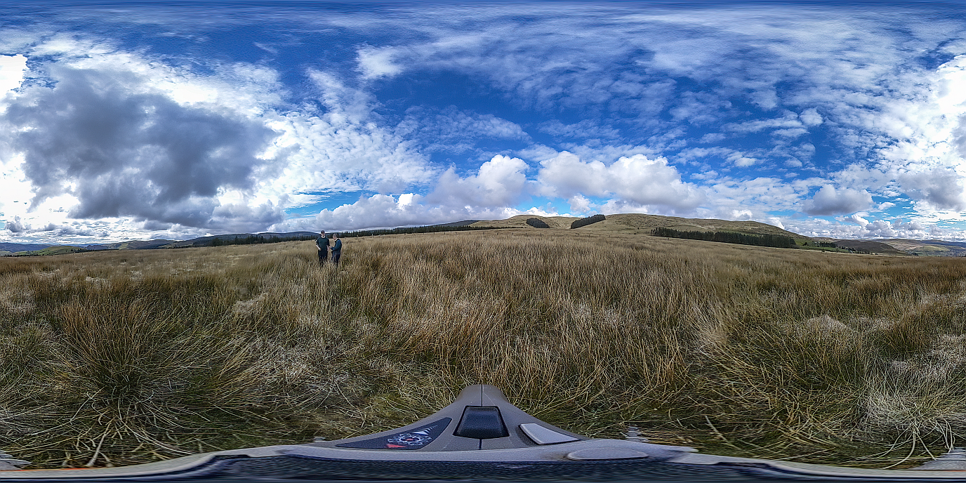 Panoramic View of Pwllpeiran Peat Uplands